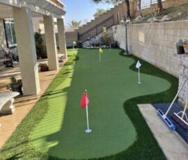 Putting Green, Artificial Turf, Backyard Renovation