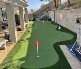 Putting Green, Artificial Turf, Backyard Renovation
